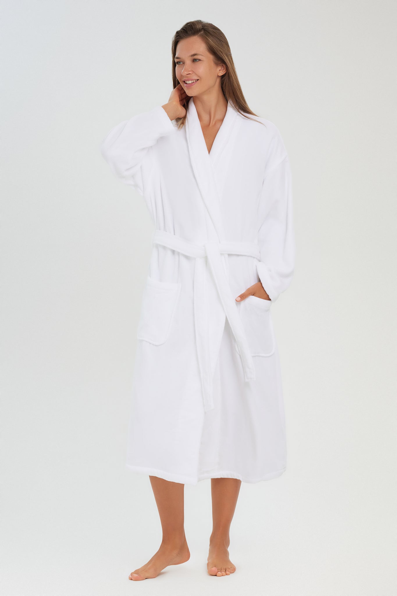 Basic Terry Velour Shawl Robe